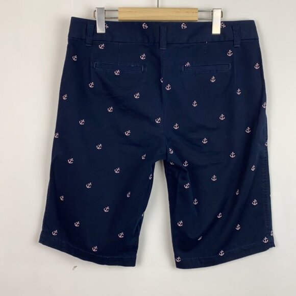 NWT J.Crew 10 Bermuda Chino Shorts Navy Pink Anchors - Picture 13 of 13